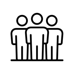 people group icon line vector design illustration template