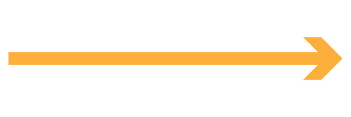 Obraz premium Straight long thin right vector arrow icon. Orange Long arrow vector, icon. orange horizontal arrow. Vector illustration. Eps file 32.