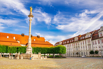 eichstätt, beautiful summer city view, germany architecture	
