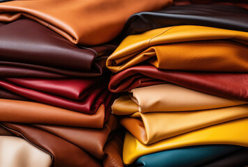 Obraz premium Elegant Assortment of Premium Leather Materials