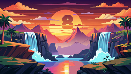 high-quality--8k--ultra-hd-a-beautiful-waterfall