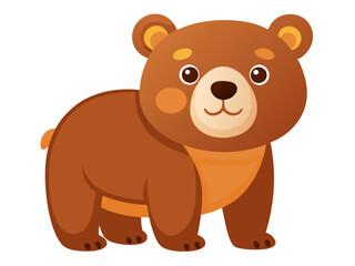 Fototapeta premium Bear vector illustration, cute animal vector illustration, Bear illustration vector, cute Bear cartoon illustration