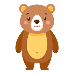 Bear vector illustration, cute animal vector illustration, Bear illustration vector, cute Bear cartoon illustration