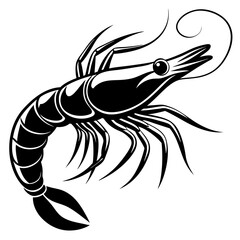 shrimp-silhouette-sea-animal--vector-sketch-illust
