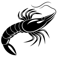shrimp-silhouette-sea-animal--vector-sketch-illust