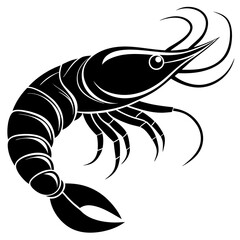 shrimp-silhouette-sea-animal--vector-sketch-illust