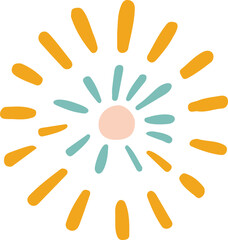 귀여운 폭죽 일러스트,축제, 불꽃놀이,