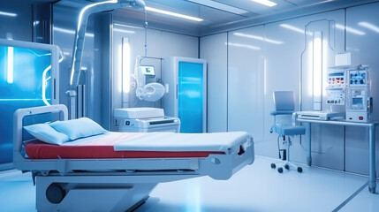 State-of-the-Art Futuristic Hospital Room