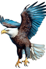 Eagle Image, for Stickers, T-Shirt Print, Cap, Mug, Slippers, Mousepad, with Transparent Background PNG