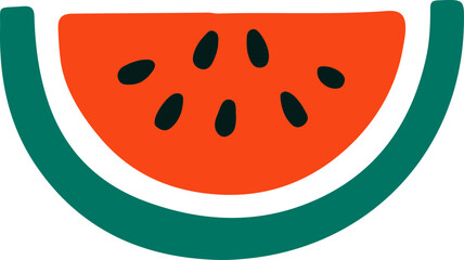 슬라이스 수박 일러스트