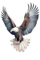 Obraz premium Eagle Image, for Stickers, T-Shirt Print, Cap, Mug, Slippers, Mousepad, with Transparent Background PNG