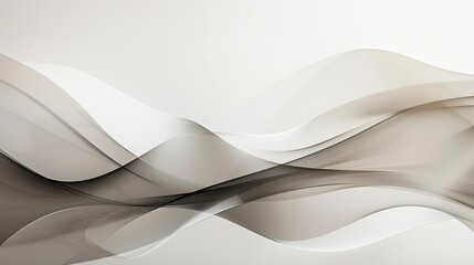Elegant abstract wave background with smooth flowing curves in neutral tones, perfect for modern design projects or presentations.
