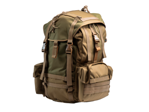a green backpack with straps