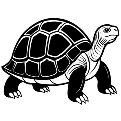 solid-black-outline-galapagos-tortoise-animal-vect 