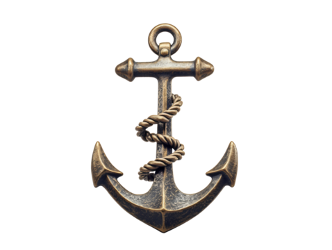 a metal anchor with a rope