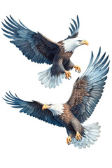 Obraz premium Eagle Image, for Stickers, T-Shirt Print, Cap, Mug, Slippers, Mousepad, with Transparent Background PNG