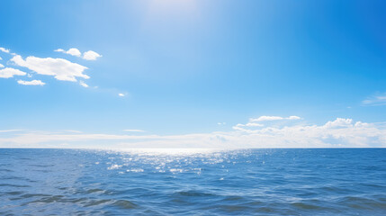 Tranquil Ocean Under a Clear Blue Sky