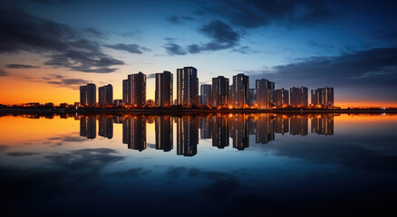 Stunning City Skyline at Dusk