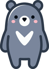 반달 곰 일러스트