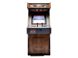 a video game machine with a screen and buttons