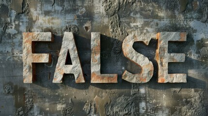 Concrete Fake and Misinformation concept art poster.