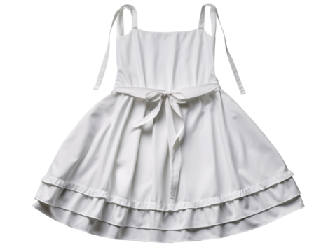 a white dress with a bow