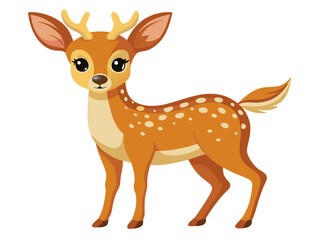 Deer vector illustration, cute animal vector illustration, Deer illustration vector, cute Deer cartoon illustration