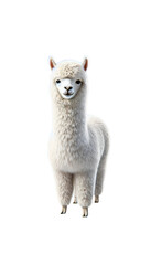 Obraz premium White alpaca standing