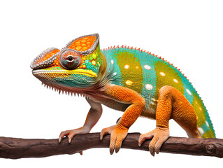 Obraz premium a colorful lizard on a branch