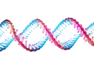 a close up of a dna strand