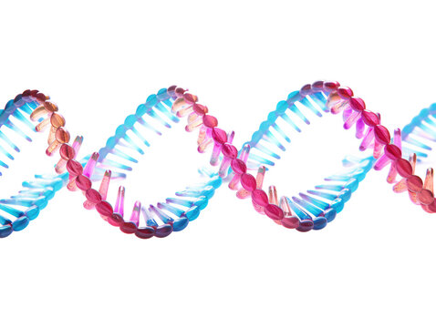 a close up of a dna strand