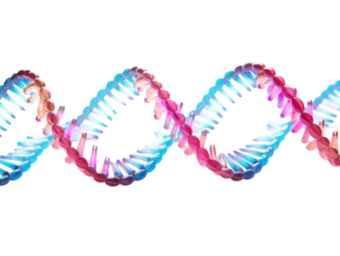 a close up of a dna strand