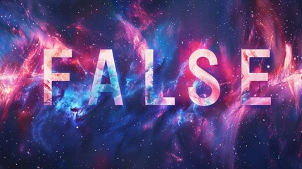 Fototapeta premium Galaxy Fake and Misinformation concept art poster.