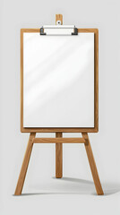 Customizable Photo Realistic Whiteboard and Flip Chart Icon for Personalized Messages Concept
