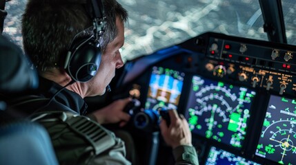 Hightech navigation systems guiding pilots through complex airspace with ease