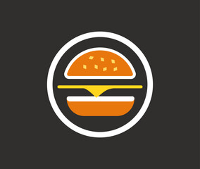 Burger Icon Vector Illustration Logo