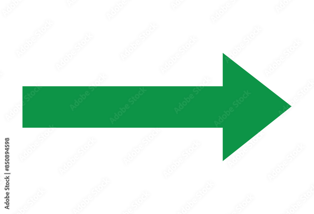 Wall mural green arrow icon, arrow icon on white background. arrow green pointer right symbol for direction, si