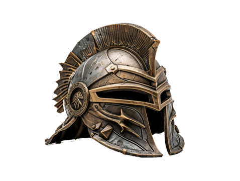 a metal helmet with a spikey crown