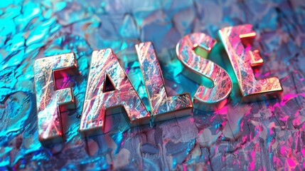 Holo Marble Fake and Misinformation concept art poster.