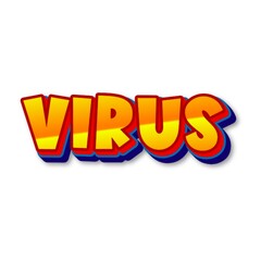 3D Virus text poster art