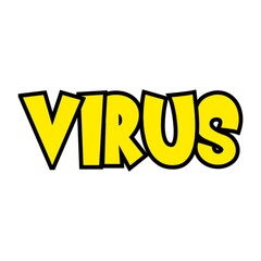 3D Virus text poster art