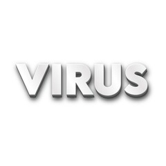 3D Virus text poster art