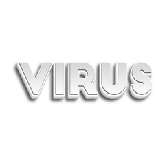 3D Virus text poster art