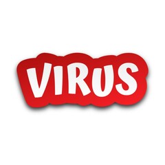 3D Virus text poster art