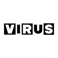 3D Virus text poster art