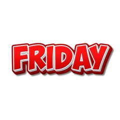 3D Friday text poster art