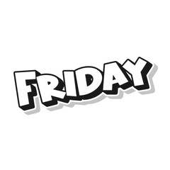 3D Friday text poster art