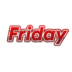 3D Friday text poster art