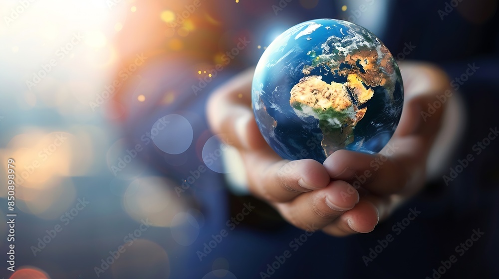 Aufkleber Business person master global marketing and finance with insights Navigate the complexities of global markets enhancing strategies and marketing reach Success in global finance and mar : Generative AI