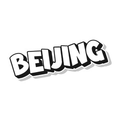 3D Beijing  text poster art